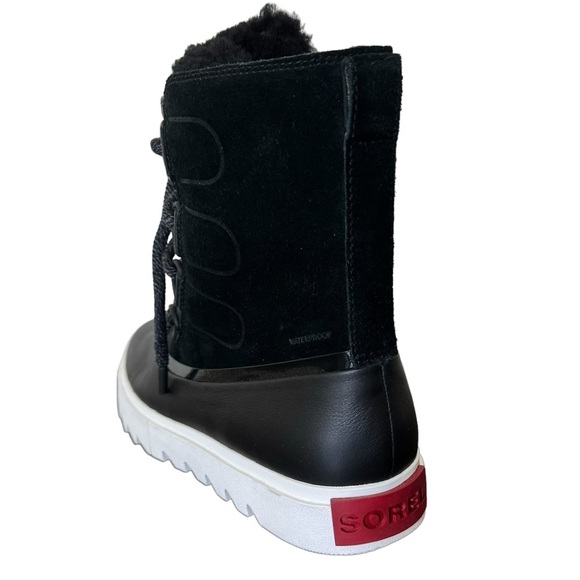 Sorel Joan of Arctic Next Lite Shearling Trimmed Suede Boots Size 9 - Picture 2 of 16